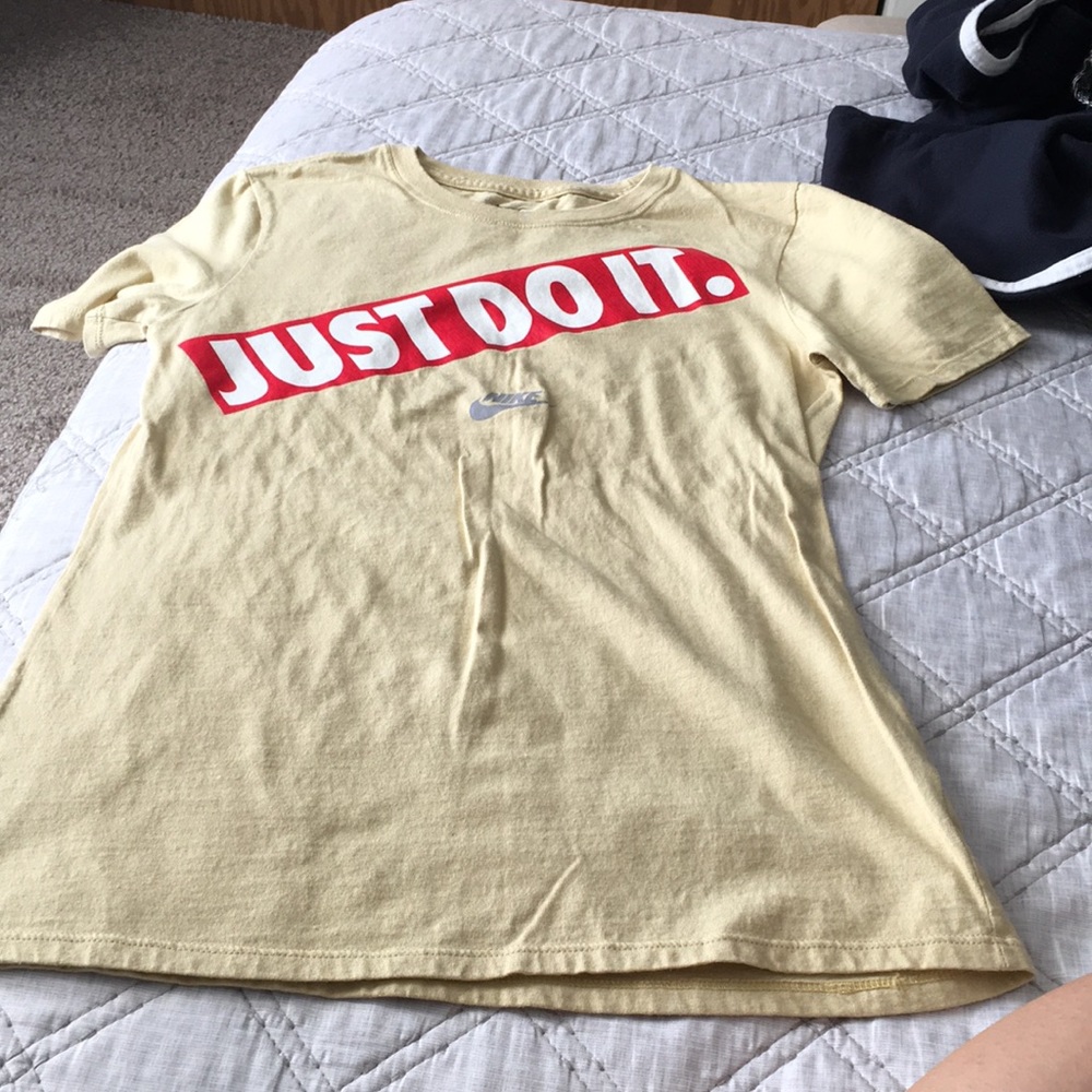Nike pastel yellow tshirt